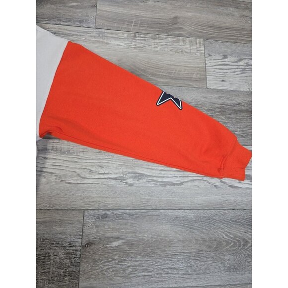 Womens H&M Divided Hoodie White & Orange Full Zip Size Medium Embroidered NWT - Picture 4 of 10